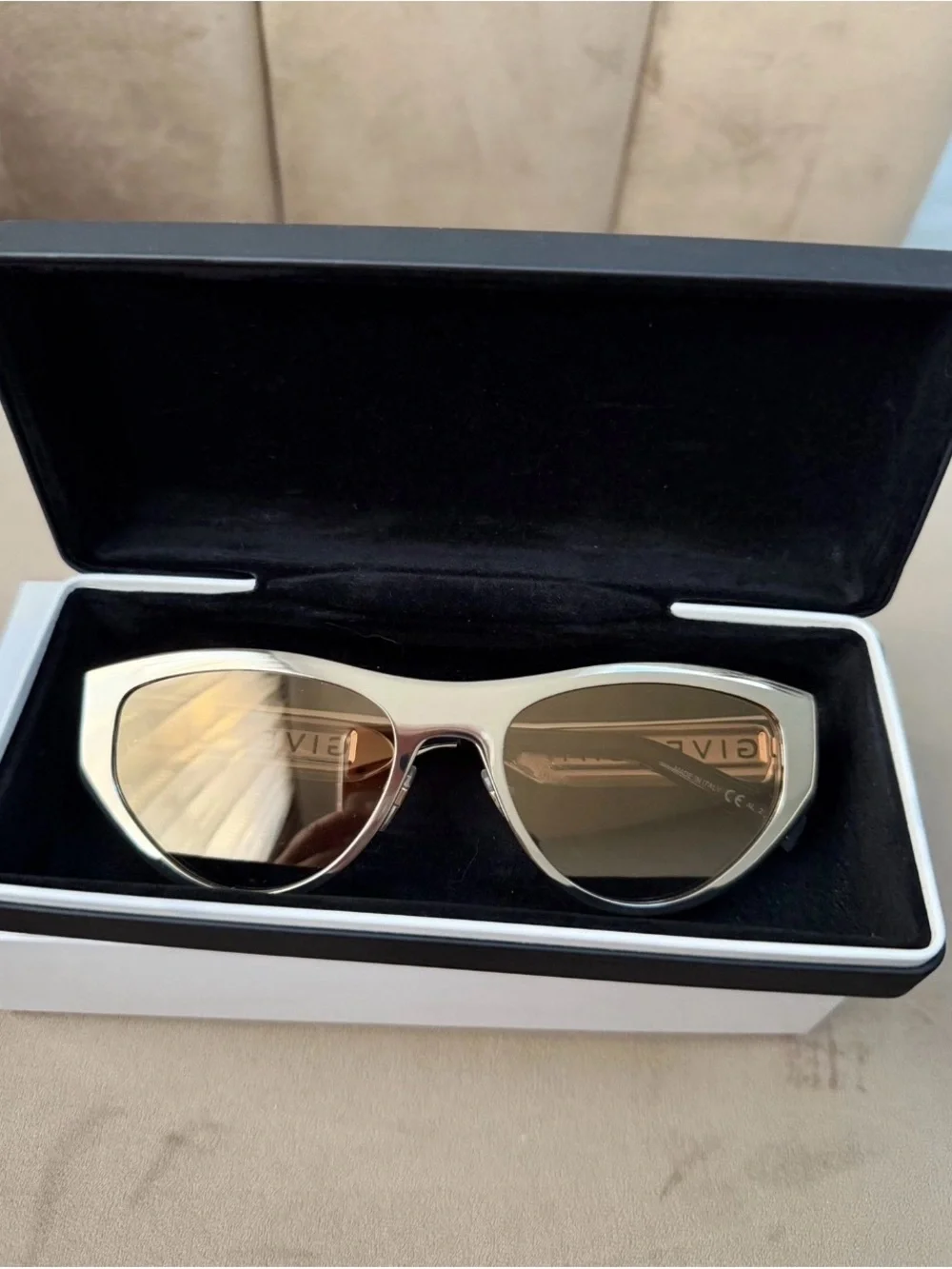 Givenchy Women's Brown Gradient Cat-Eye Sunglasses with Gold Accents